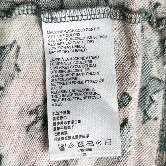 Anthropologie Maeve Linen Puff Sleeved Top in Green Floral - XL - Picture 10 of 11